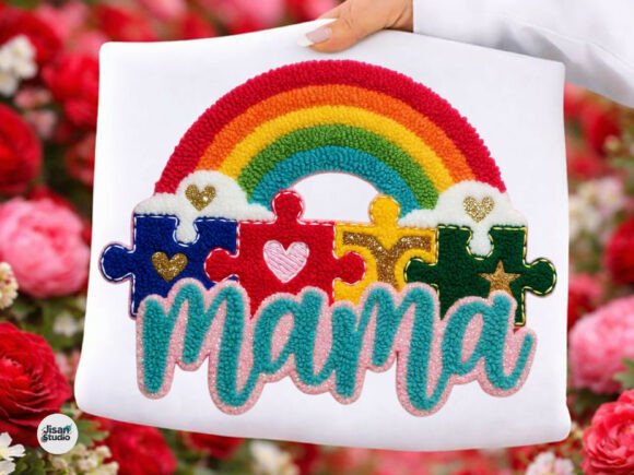 Autism Mama Faux Yarn Patch Design: A Heartfelt Asset