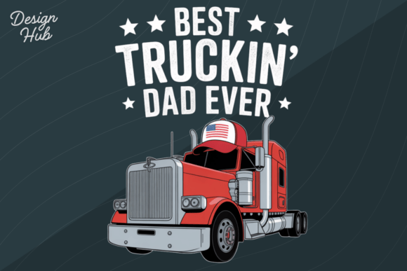 Celebrate the Highway Hero with this Bold Truck Driver Father’s Day T-Shirt PNG