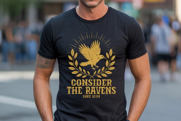 Consider the Ravens Bible SVG Art: Faith-Driven Design