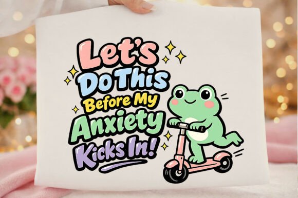 Cute Funny Frog Anxiety Scooter Png: A Modern Design Asset