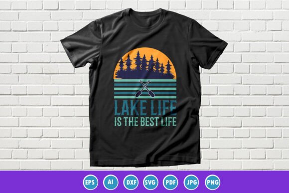 Embrace Nostalgia: The Funny Vintage Colorful Lake T-shirt Design
