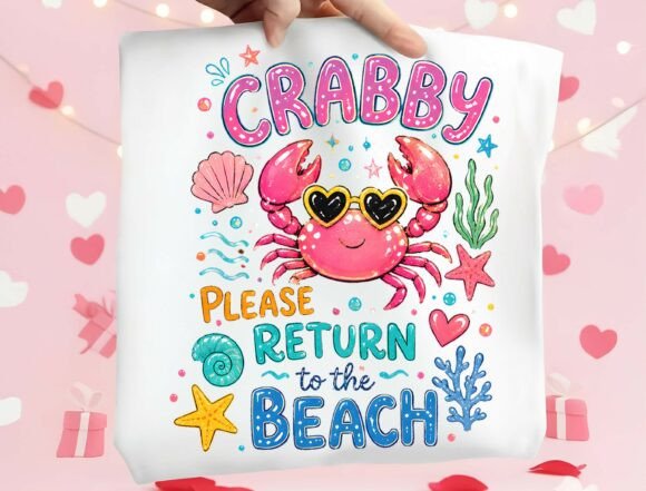 Funny Pink Crab Shirt Design: Your Go-To for Vacation Vibes