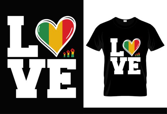 Love Black History Month T-Shirt: A Design Asset for Cultural Pride
