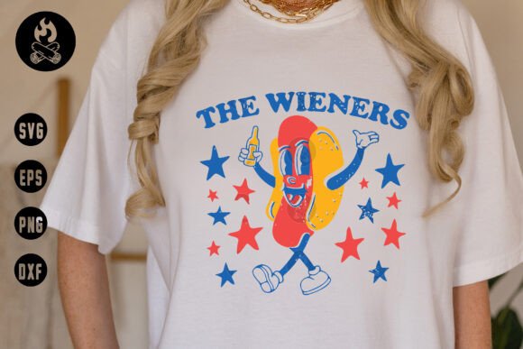 The Wieners Retro Hotdog SVG: A 4th of July Design That Brings the Party